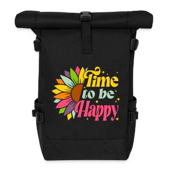 Sommer, hallo Sommer, Sommerferien - Rolltop Rucksack - Schwarz - Vorne
