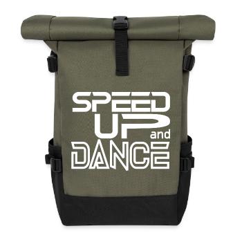 Speed up and Dance - Rolltop Rucksack - Olive/Schwarz - Vorne