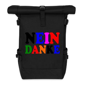 Nein danke - Rolltop Rucksack - Schwarz - Vorne