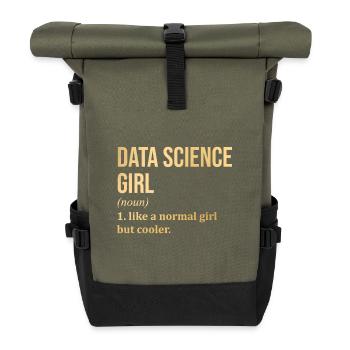 Science des données - Sac à dos roll top - olive/noir - Devant