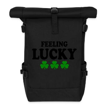 feeling lucky - Roll Top Backpack - black - Front