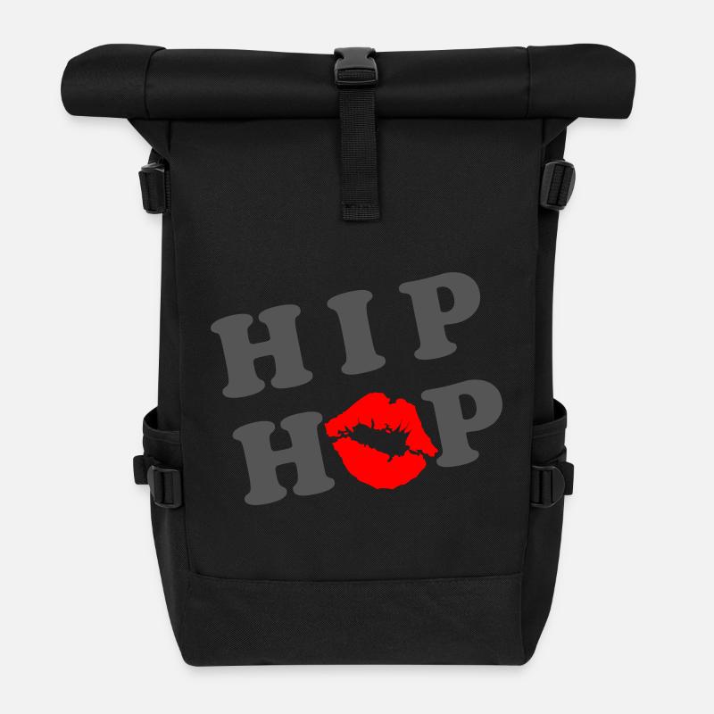 i love hip hop - Roll Top Backpack - black