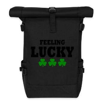feeling lucky - Roll Top Backpack - black - Front