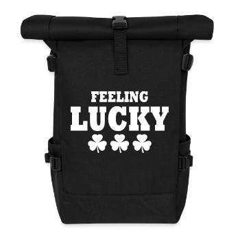 feeling lucky - Roll Top Backpack - black - Front