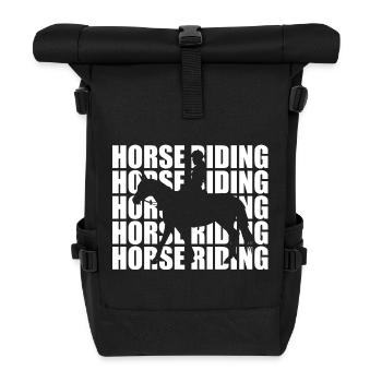 Horse Riding - Rolltop Rucksack - Schwarz - Vorne