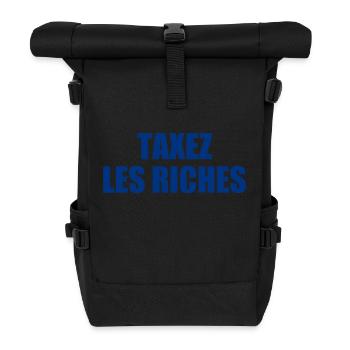 Besteuerung der Reichen - Rolltop Rucksack - Schwarz - Vorne