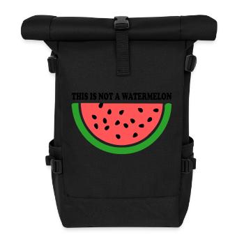THIS IS NOT A WATERMELON - Rolltop Rucksack - Schwarz - Vorne