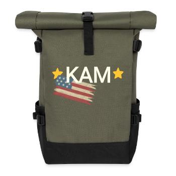 Kam Kosename Kamala - Rolltop Rucksack - Olive/Schwarz - Vorne