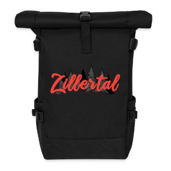 Zillertal in the forest - Roll Top Backpack - black - Front