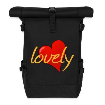 LOVELY - Roll Top Backpack - black - Front