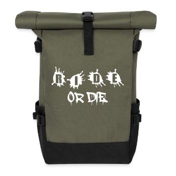 Ride or Die - Roll Top Backpack - olive/black - Front