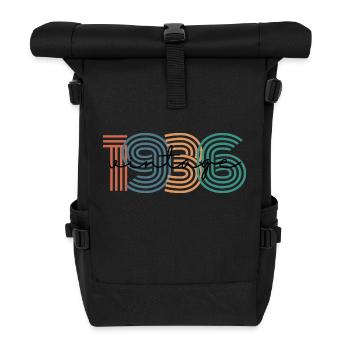 1936 Vintage Retro - Roll Top Backpack - black - Front