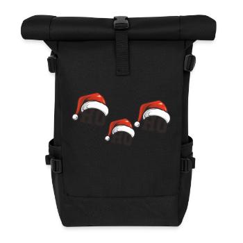 nikolaus mütze ho - Rolltop Rucksack - Schwarz - Vorne