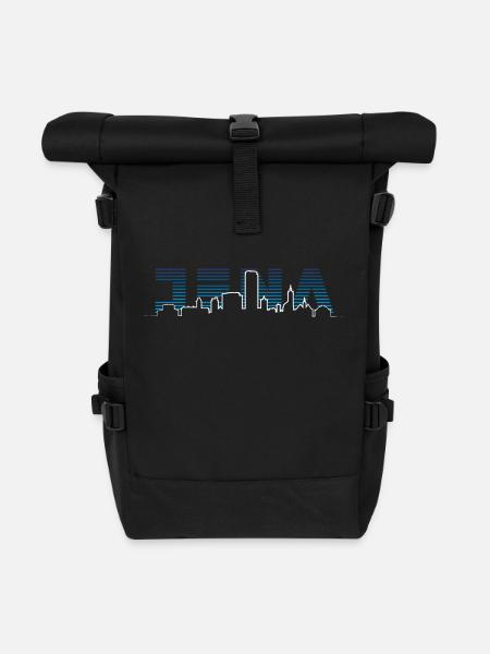 Jena Silhouette Skyline - Rolltop Rucksack - Schwarz