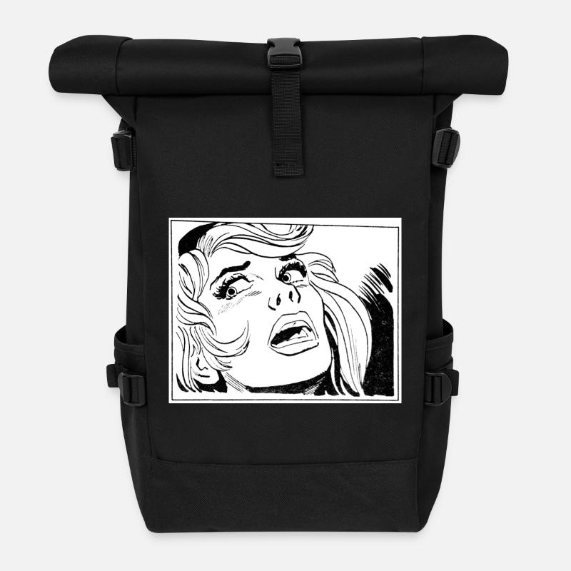 34 Fille - Sac à dos roll top - noir