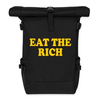 Eat the rich - Sac à dos roll top - noir - Devant