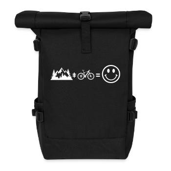 Le VTT et la montagne, c’est la chance - Sac à dos roll top - noir - Devant