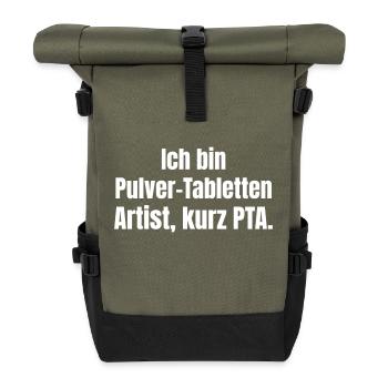 Pharmazeutisch Technische Assistentin - Rolltop Rucksack - Olive/Schwarz - Vorne