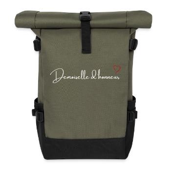 Red Heart Bridesmaid - Roll Top Backpack - olive/black - Front