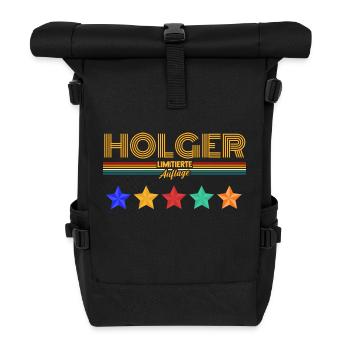 Holger - Sac à dos roll top - noir - Devant