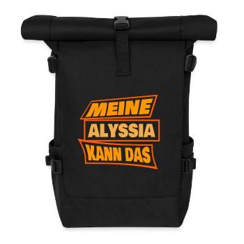 Alyssia als Alyssia - Rolltop Rucksack - Schwarz - Vorne