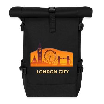 London City Silhouette - Rolltop Rucksack - Schwarz - Vorne