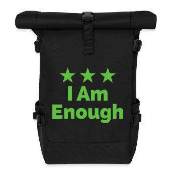 Je suis assez, je suis assez affirmation - Sac à dos roll top - noir - Devant