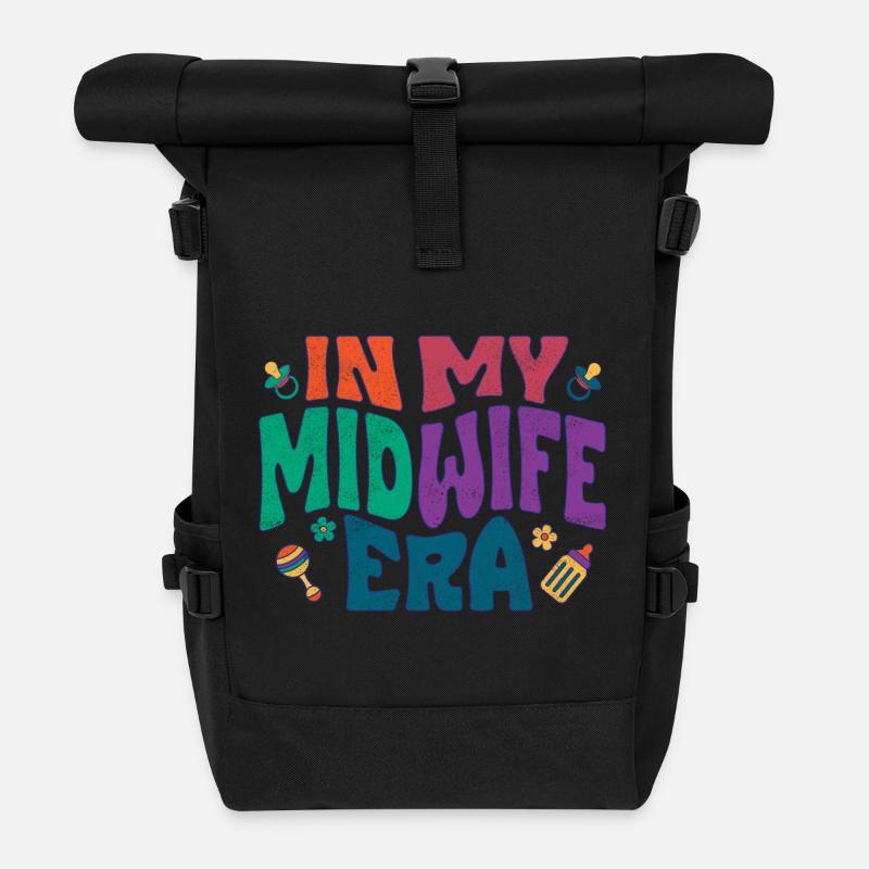 À mon époque de sage-femme - Sac à dos roll top - noir