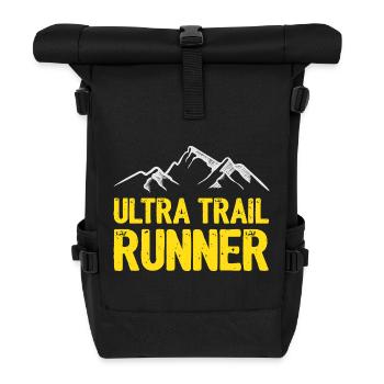 Coureur d’ultra-trail - Sac à dos roll top - noir - Devant