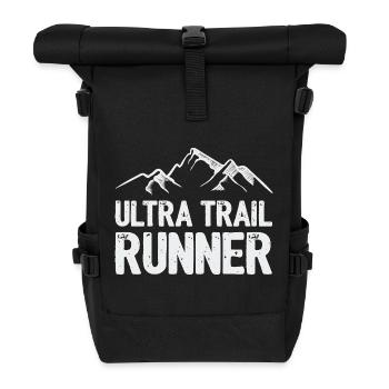 Coureur d’ultra-trail - Sac à dos roll top - noir - Devant