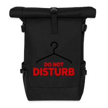 Do Not Disturb Kleiderbügel Spruch Humor - Rolltop Rucksack - Schwarz - Vorne