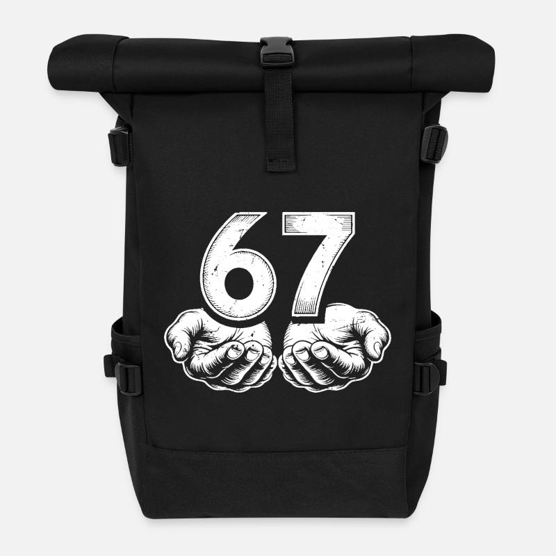 Six Seven Gen Z - Rolltop Rucksack - Schwarz