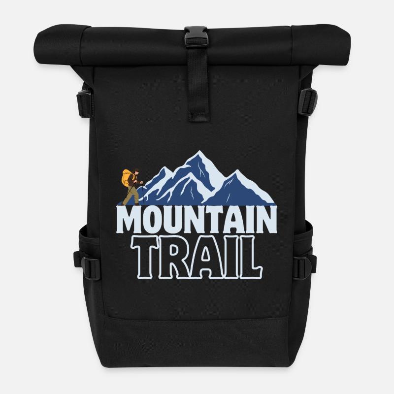 Aventure sur la Piste de la Montagne - Sac à dos roll top - noir