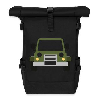 Off Road Vehicle - Roll Top Backpack - black - Front