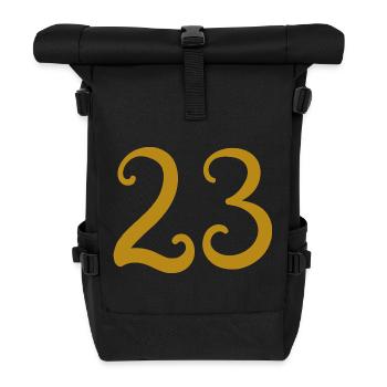 23 - Roll Top Backpack - black - Front