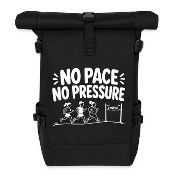 No Pace No Pressure - Roll Top Backpack - black - Front