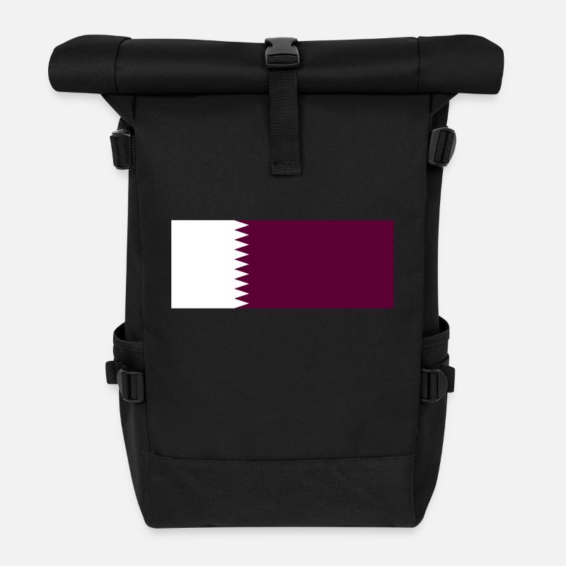 Qatar - Roll Top Backpack - black