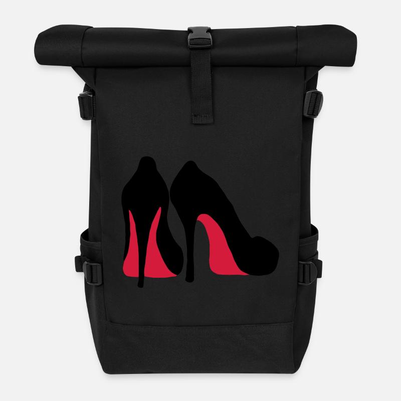 high heels - Roll Top Backpack - black