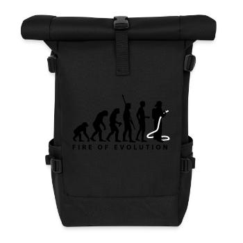 evolution_feuerwehr_2c - Rolltop Rucksack - Schwarz - Vorne