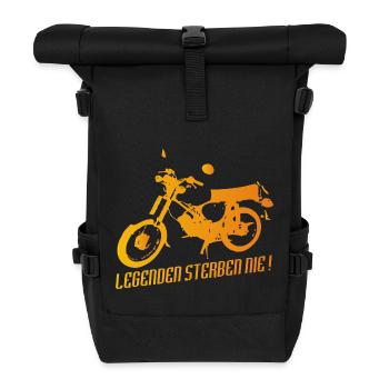Simson S51 Enduro Legende - Rolltop Rucksack - Schwarz - Vorne