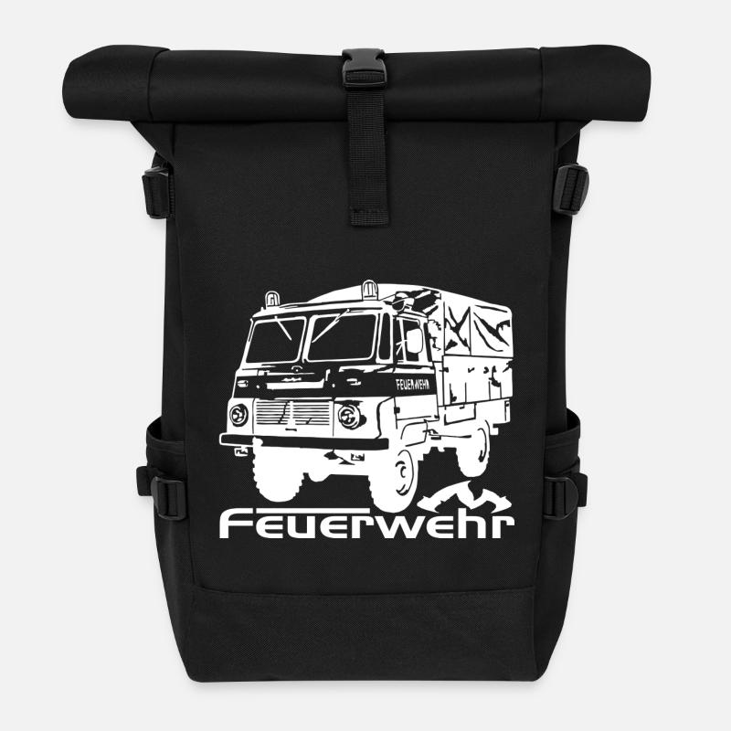 Robur Feuerwehr LO LD - Rolltop Rucksack - Schwarz