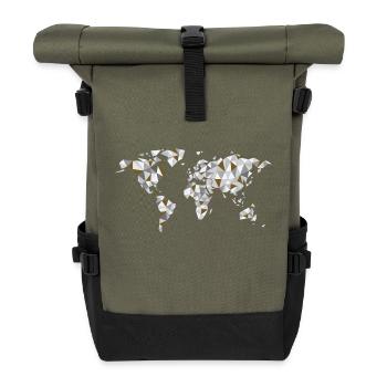 Die Welt - Rolltop Rucksack - Olive/Schwarz - Vorne