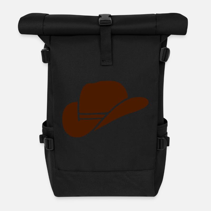 Cowboyhut - Rolltop Rucksack - Schwarz