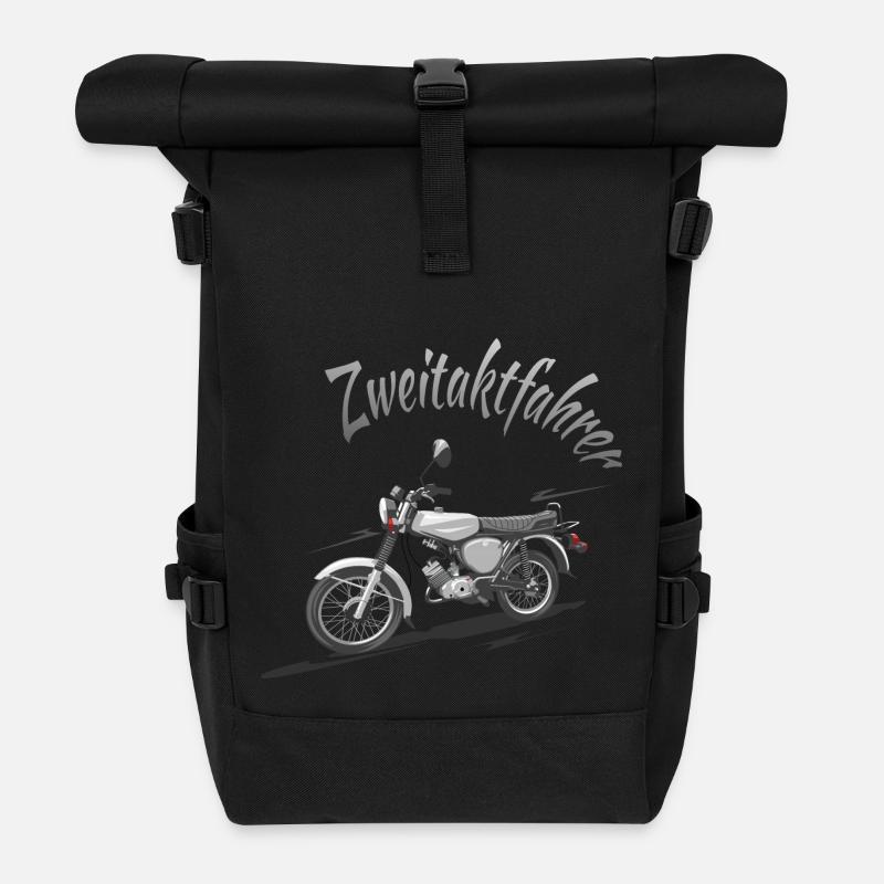 S51 Zweitaktfahrer - Rolltop Rucksack - Schwarz