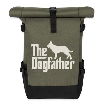The Dogfather - Deutscher Schäferhund - Rolltop Rucksack - Olive/Schwarz - Vorne