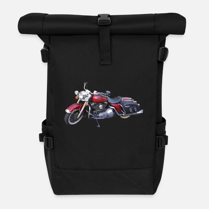 moto - Sac à dos roll top - noir