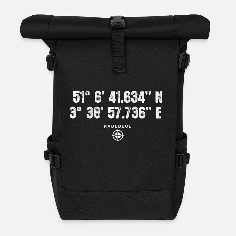 Radebeul Geocacher Geschenk Standort GPS Stadt - Rolltop Rucksack - Schwarz