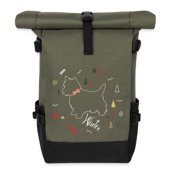 WINTER DOG COLLECTION - Rolltop Rucksack - Olive/Schwarz - Vorne