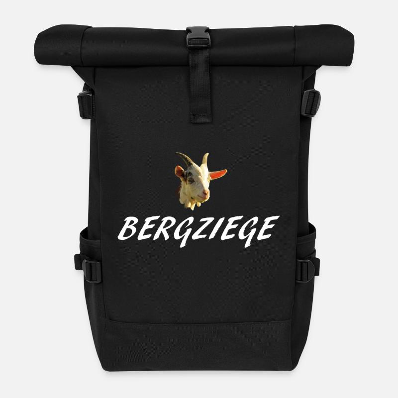 Bergziege - Rolltop Rucksack - Schwarz