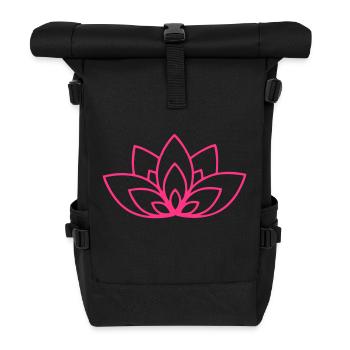 Mandala emblème ornement02 - Sac à dos roll top - noir - Devant